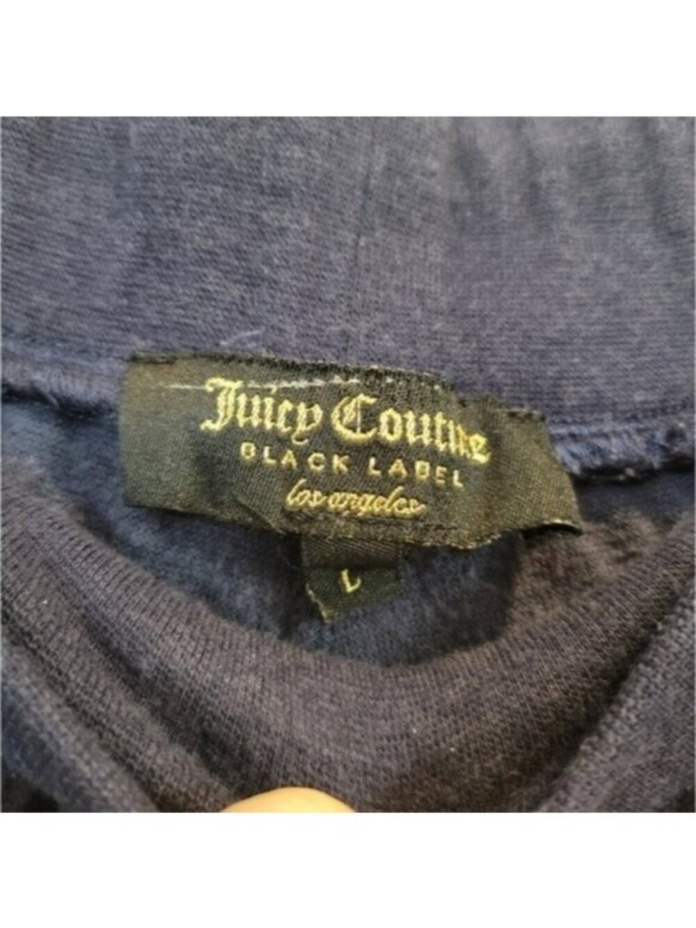 Juicy Couture | Black Lable Velour Track Tapered Pants Deep Blue - Picture 6 of 7